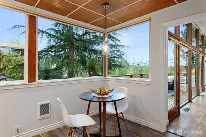 Breakfast nook perfect for enjoying your morning coffee in the sun.