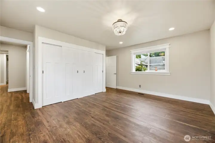 Primary bedroom with two closets