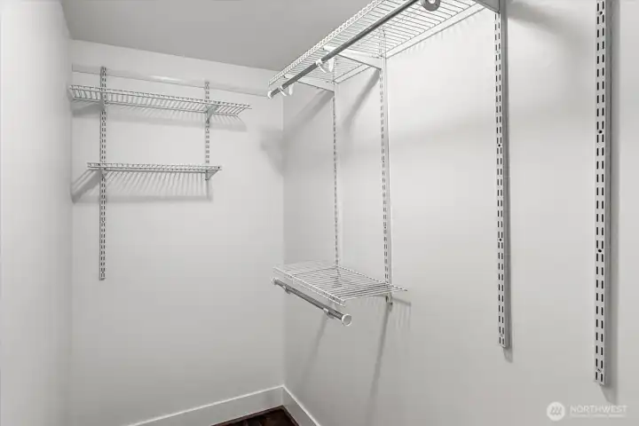 Very big walk-in closet for the lower level bedroom