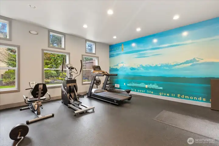 No need for a gym membership! Sequoyah's workout room.