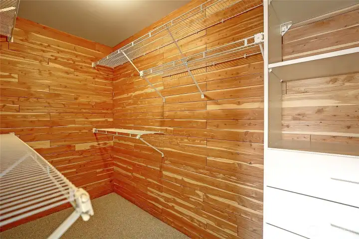 Cedar-Lined Primary Walk-In Closet~