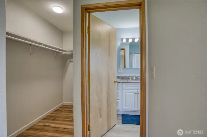 Bathroom off of the primary bedroom