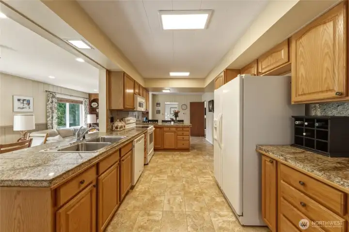 Large kitchen with ample cabinets