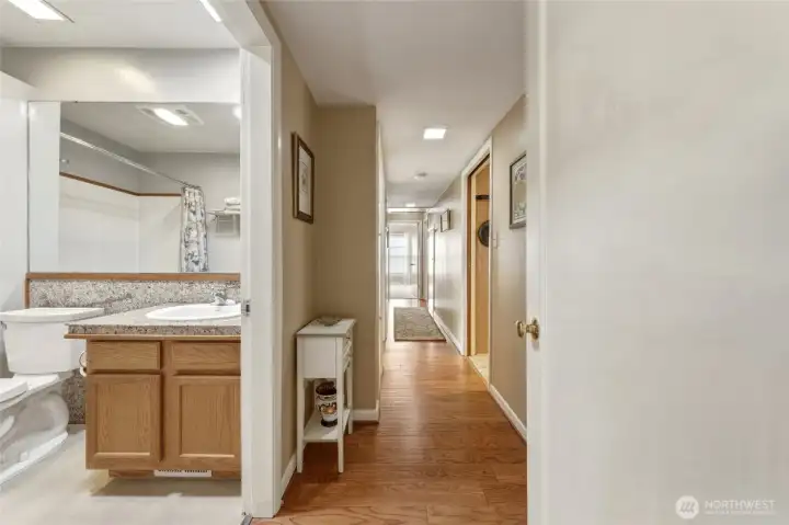 Hallway to Bedrooms & Main Bathroom