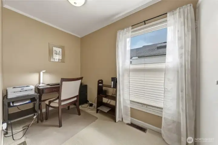 Bedroom off Primary perfect for office/yoga studio/nursery. Fits a twin bed.