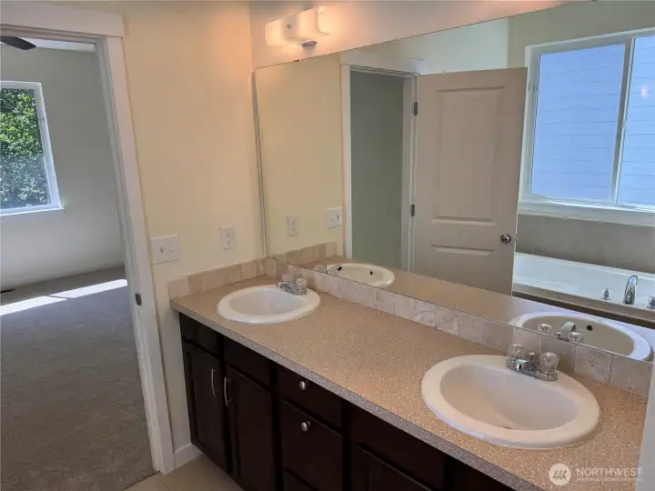 PRIMARY BATH.... Bedroom beyond PRIMARY BATH.... Bedroom beyond