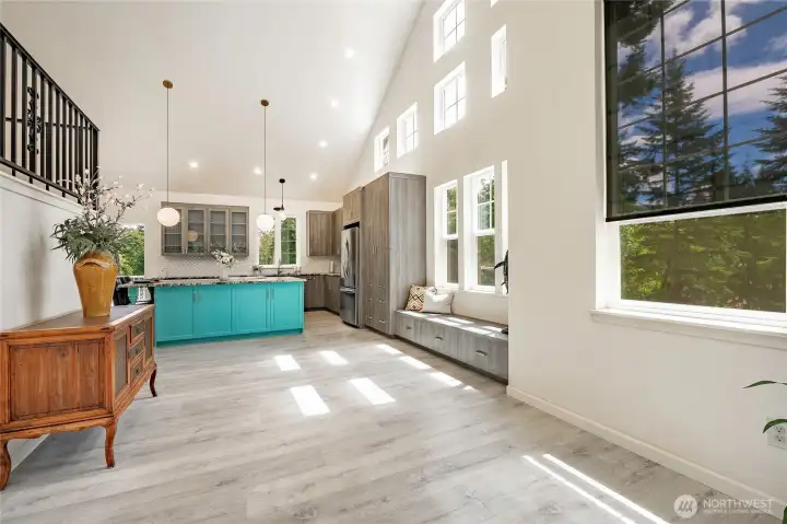 From main living room to kitchen From main living room to kitchen