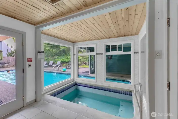 Hot tub in the club house Hot tub in the club house