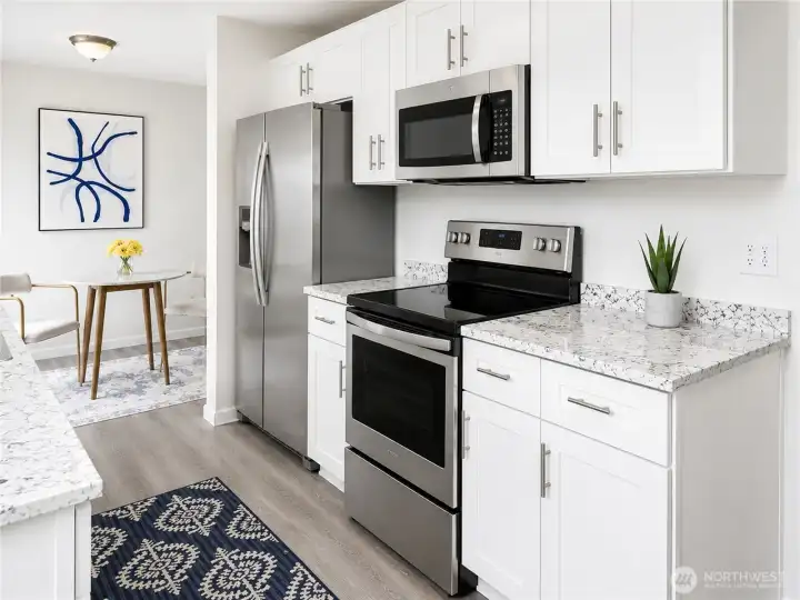 Light & Bright kitchen area!