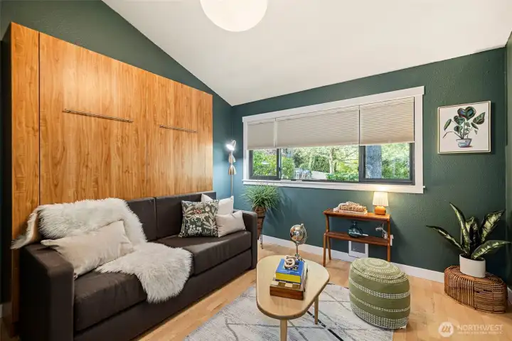 Murphy bed in guest room stays with property Murphy bed in guest room stays with property