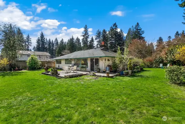 View of home from back yard "orchard"