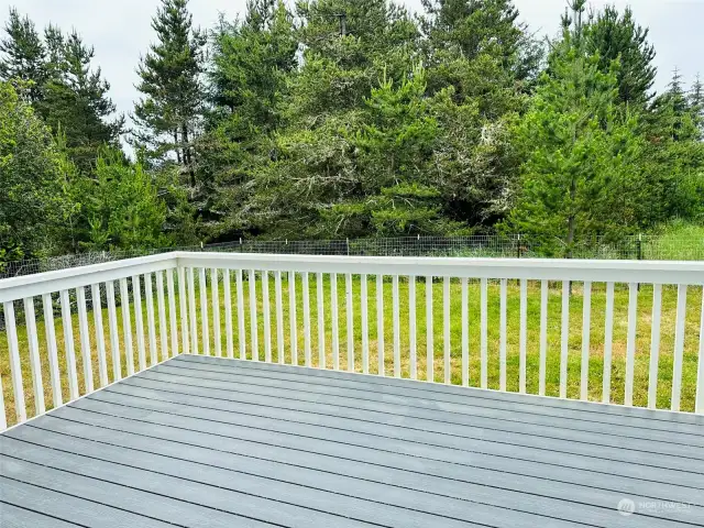 Large deck off of primary bedroom