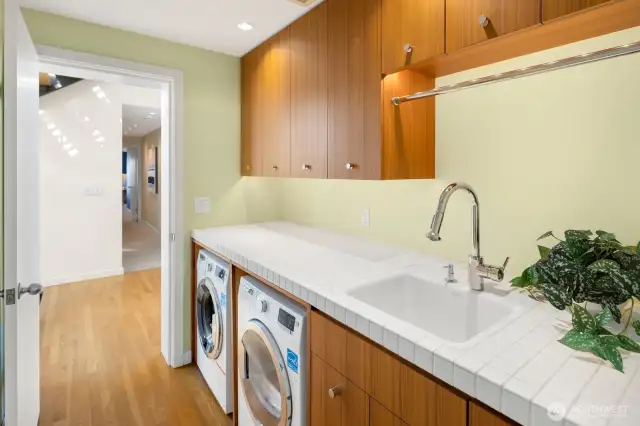 -The washer and dryer are practical touches that keep this delightful home firmly grounded.