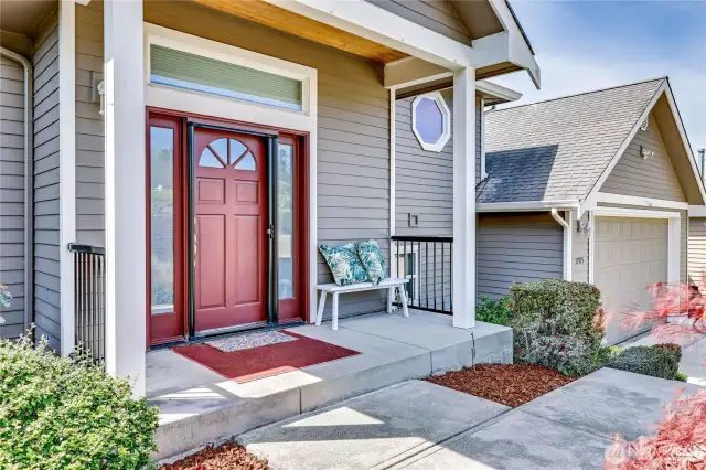 Welcoming covered front porch