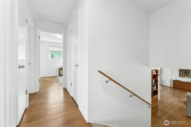 Heading upstairs to the bedrooms and main bath...