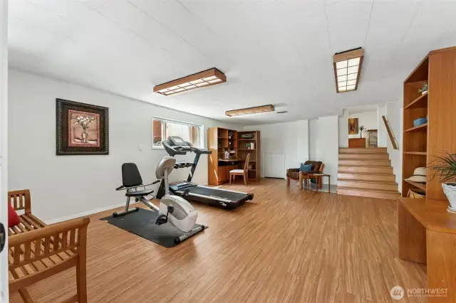 Back downstairs is a huge, open space for a) family room, b) office space, c) exercise room, d) homeschool, or e.) all of the above. Create your perfect space here!