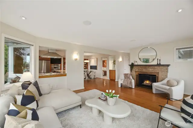 Enjoy the gas fireplace on cool winter evenings.