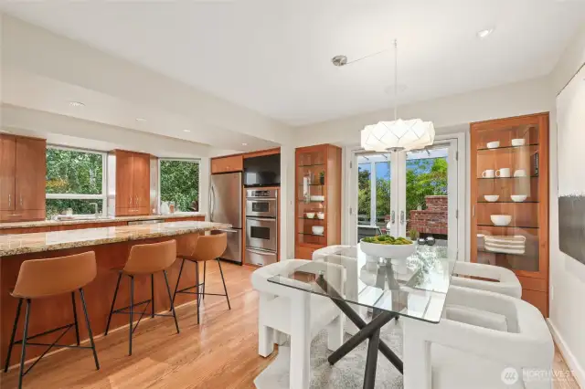 The Breakfast bar is a perfect spot for casual meals, gathering with friends, and enjoying your morning coffee.