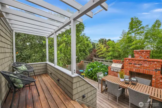 The back deck is a perfect place to relax after a long day's work.