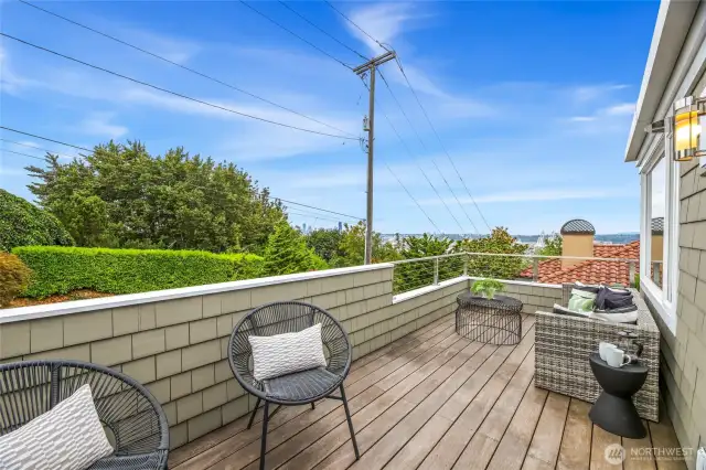 The front deck offers a private retreat to recharge and drink your morning coffee or evening martini!