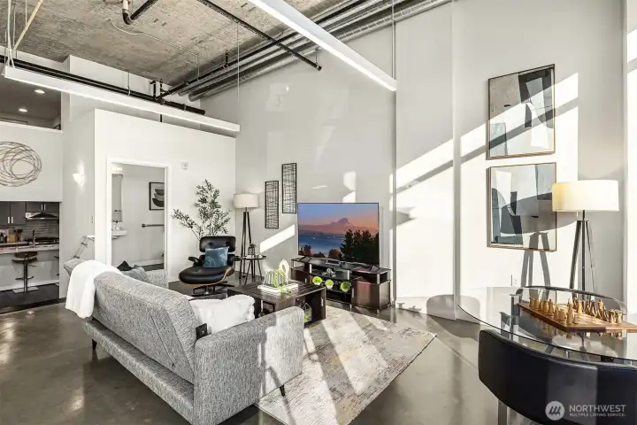 Open and airy living spaces live large