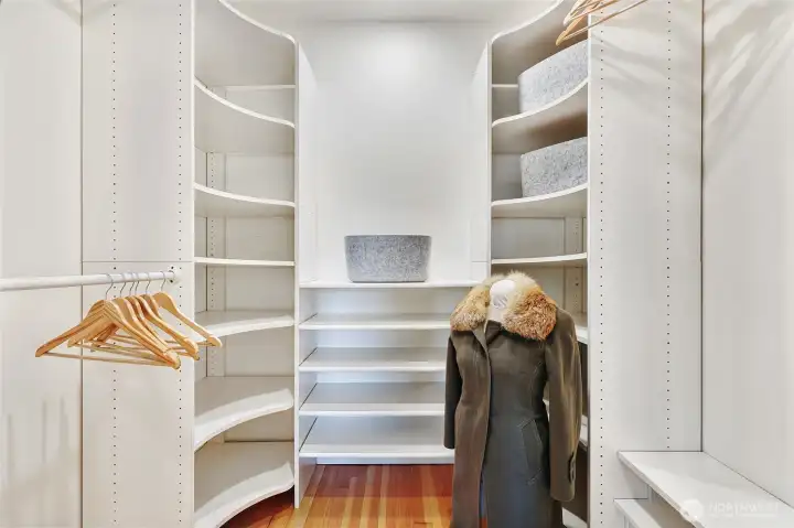 Large closet in master bedroom