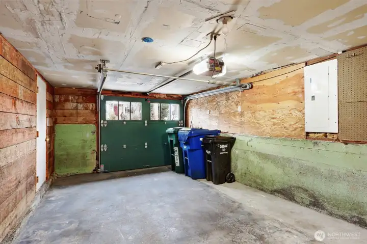 One car attached garage