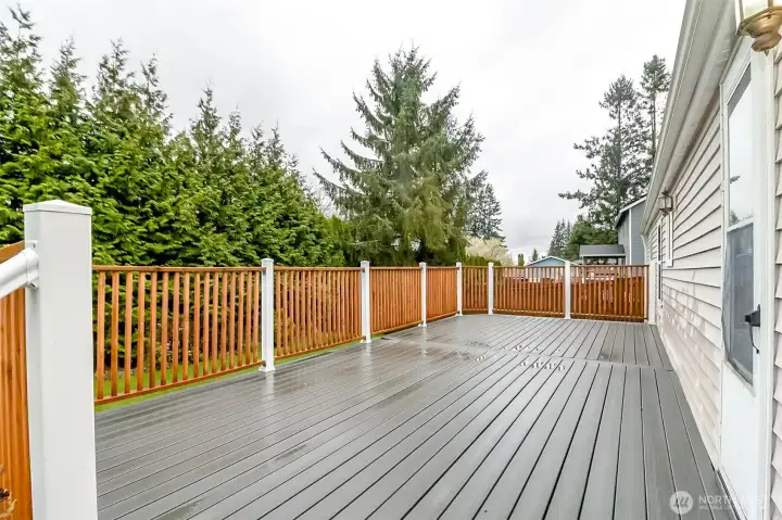 Deck in the backyard