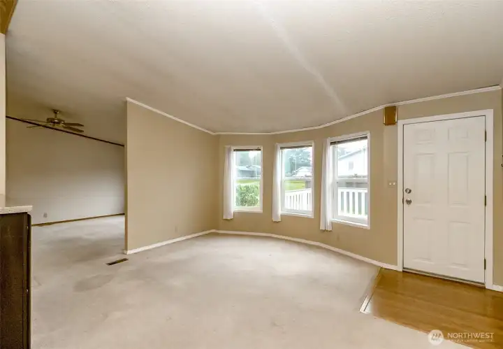 Living room entrance to the home