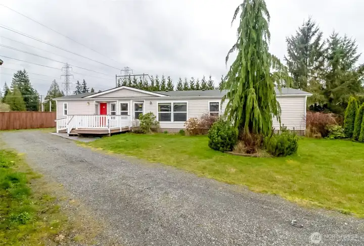 Long driveway plenty of space to park or store an RV  on your own propery off of the cul de sac