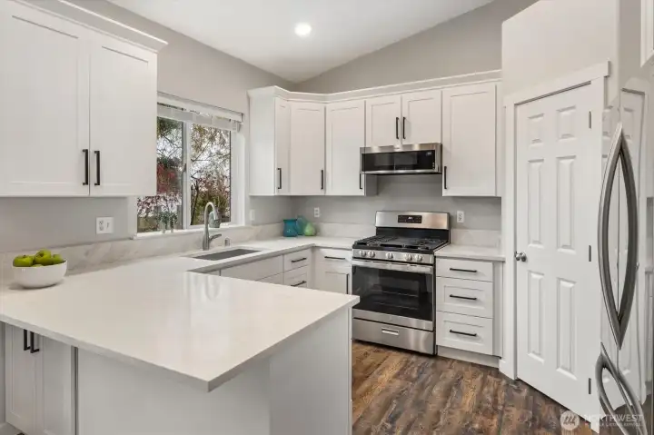 All newer stainless steel kitchen appliances(2024).  Fully remodeled with a polished urban-inspired vibe