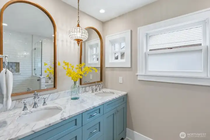 Beautifully remodeled main floor bathroom.