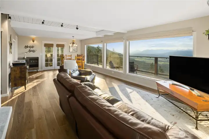 Living room with fantastic views!