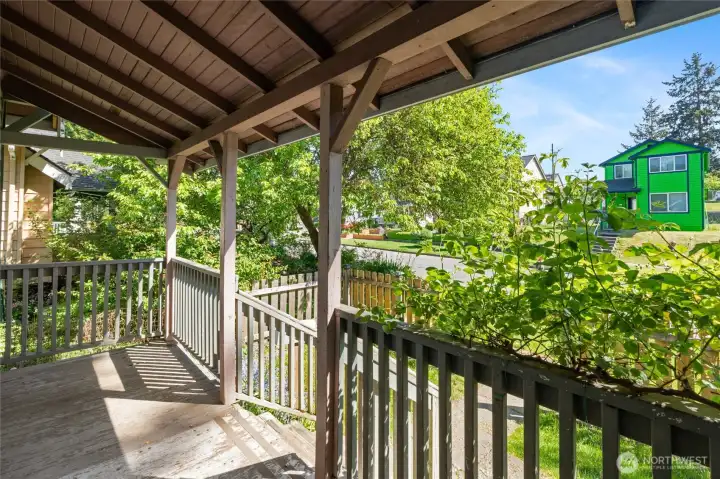 Covered front porch to enjoy your morning coffee.