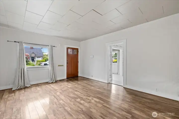 Living Room; kitchen on right