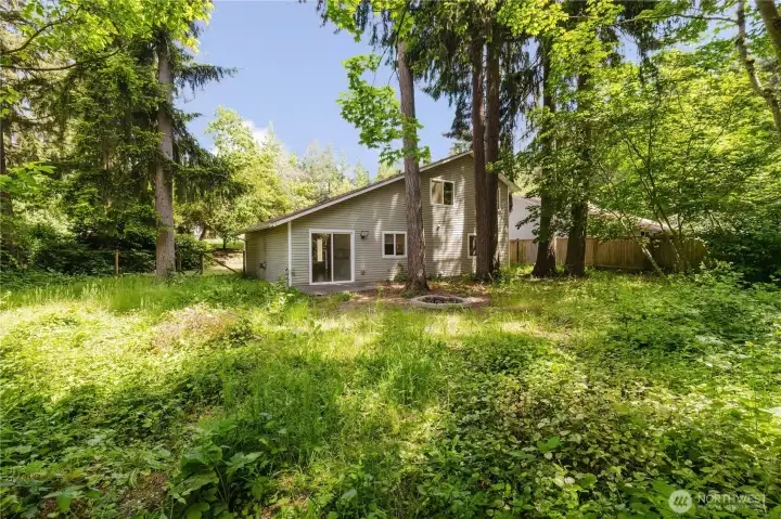The home viewed from the back yard.