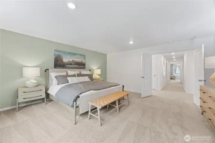 A second view of the owner's suite captures the room's generous proportions. Photos are representative only and may display different colors and or upgrades.