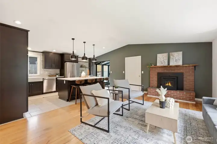 An open layout keeps everyone connected whether you're cooking, dining, or catching up after a long day. An open layout keeps everyone connected whether you're cooking, dining, or catching up after a long day.