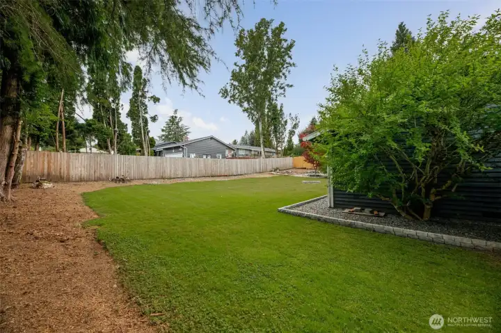 Fully fenced + ready for your favorite outdoor activities. Fully fenced + ready for your favorite outdoor activities.