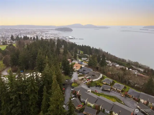 Showing Anacortes. Our unit is middle of the photo. shipping lanes up to Lummi Isl.