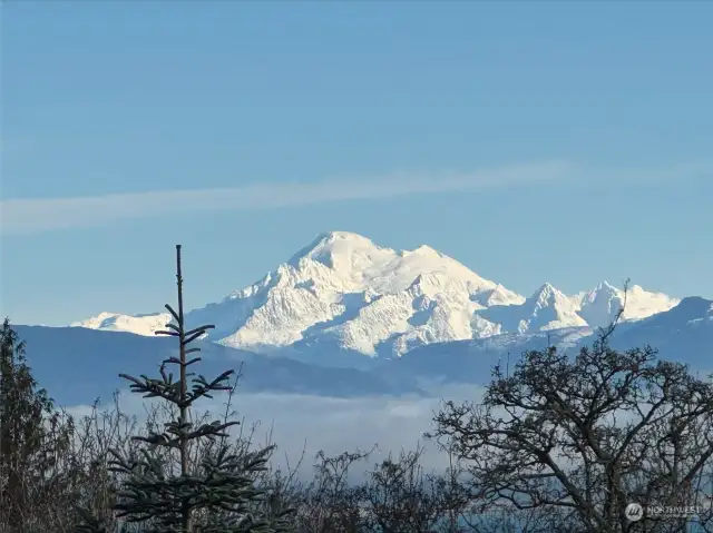 Wonderful view of Mt Baker from the unit deck.