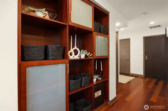 Built-in shelving