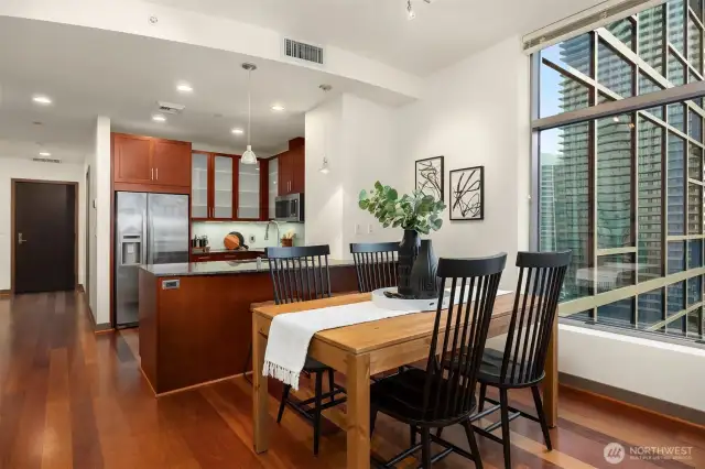 Plenty of space for full size dining table