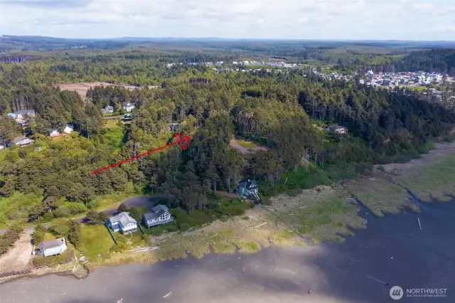 Walk to Seabrook (shown in the upper right) for restaurants, events and shopping.  Your neighborhood private beach access is just steps away from your lot.