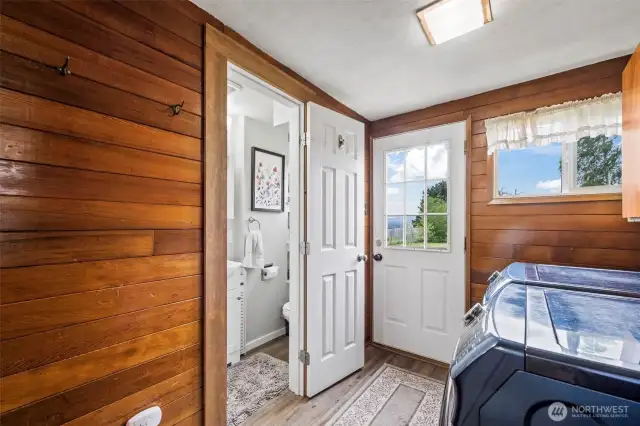 Downstairs laundry and 3/4 bath