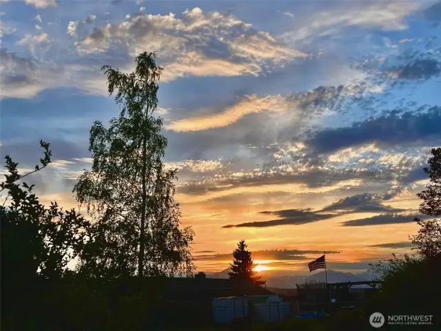 Sunset Views towards the Olympics