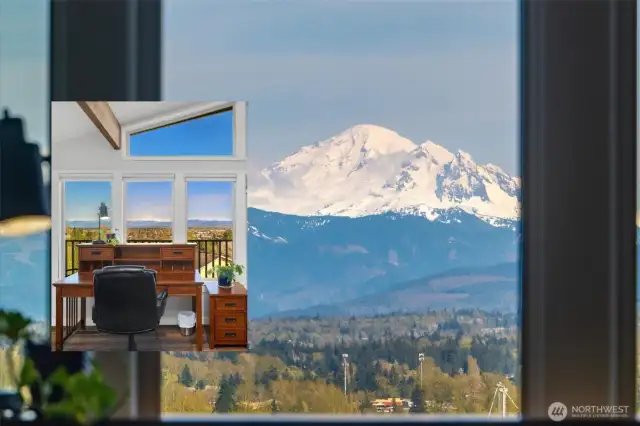 Sunrises. Sunsets. Serenity.  From your loft office or flex room, take in panoramic views that stretch from mountain peaks to island silhouettes—wrapped in warm morning sun and alpenglow evenings.