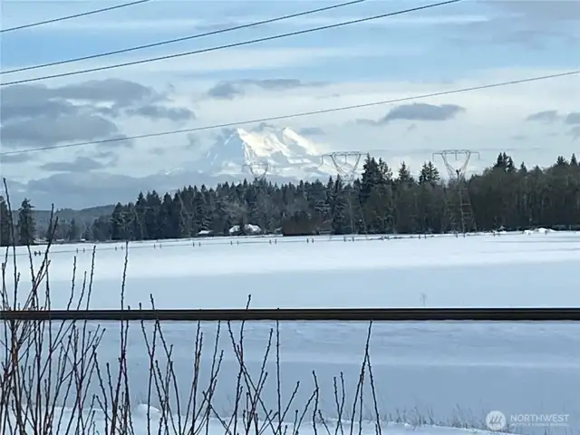 A snowy view of the mountain.