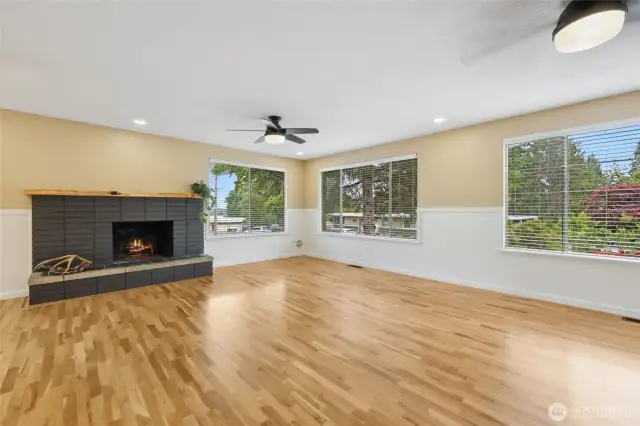 Living room with abundant natural light