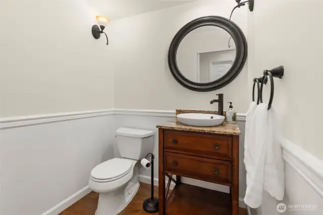 Half bath on the main level.